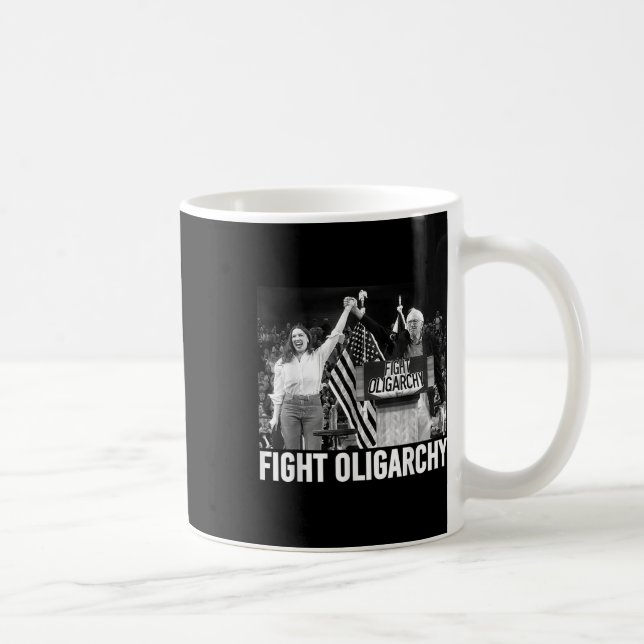 Caneca De Café Combater O Protesto Da Oligarchy E Resistir A Bern (Direita)