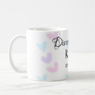 Caneca De Café Combinação divina adicionar nome do casal letra pa