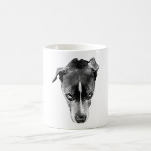 Caneca De Café Combinação Intensa De Imagens Monocromáticas