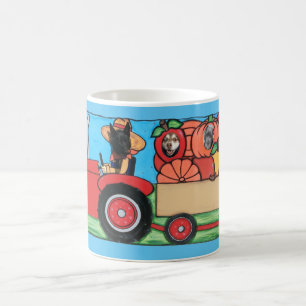 Caneca De Café Comboio de trator com motor de German shepherd pre