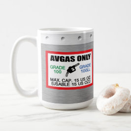 Caneca De Café Combustível AVGAS / 100LL apenas
