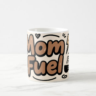 Caneca De Café Combustível de Mãe Design de Tipografia Divertida