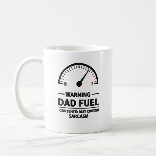 Caneca De Café Combustível de Pai – Alerta de Sarcasmo (Esquerda)