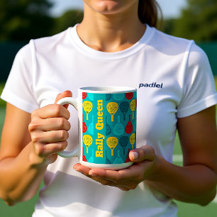 Caneca De Café Combustível Padel Racket, texto personalizado