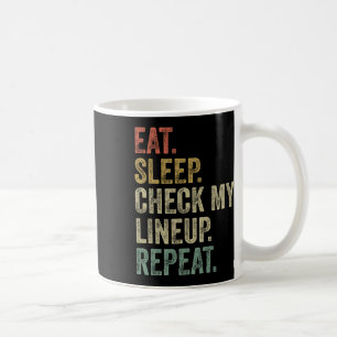Caneca De Café Come Sleep Check My Lineup Repete Engraçado Fantas