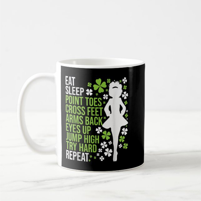 Caneca De Café Come Sleep Irish Dance Dancer Irlandês Ceili Reel  (Esquerda)