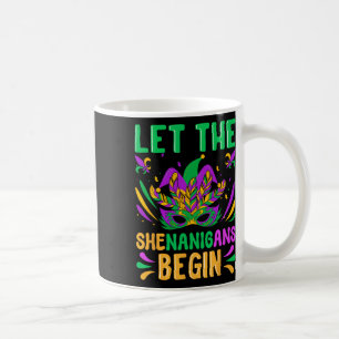 Caneca De Café Começa a Folia Máscara de Mardi Gras Nova Orleans