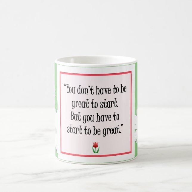 Caneca De Café Comece a fazer coisas Excelentes - Mug Verde Motiv (Centro)