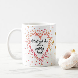 Caneca De Café Comece cada citações inspiradas do coração grato