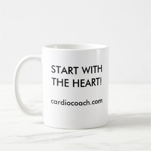 Caneca De Café Comece com o copo de café do coração