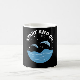Caneca De Café Comece e vá! - Golfinhos Cujos