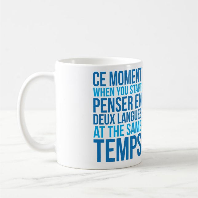 Caneca De Café Comece En Deux Langues de Penser nos mesmos Temps (Esquerda)