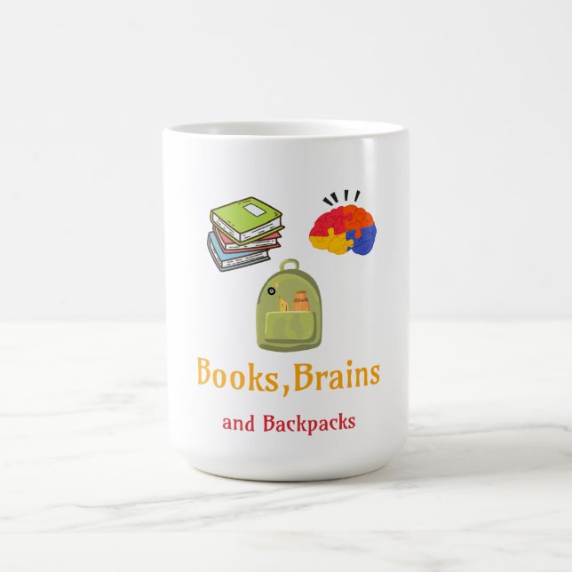 Caneca De Café Começo Da Escola De Cérebros E Mochilas (Centro)