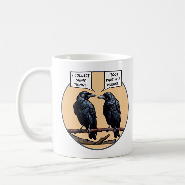 Caneca De Café Comédia de Assassinato de Corvos (Esquerda)