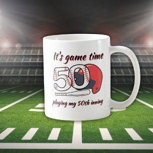 Caneca De Café Comemoração de 50 Anos de Idade Jogando Seu 50º In
