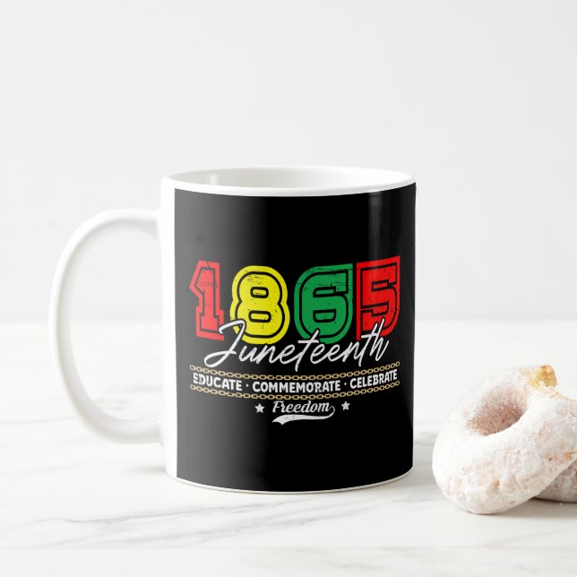 Caneca De Café Comemoração Educada: 1865 (Com Donut)
