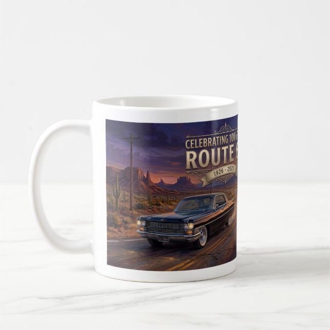 Caneca De Café Comemorando 100 Anos: Rota 66 (Esquerda)