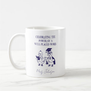 Caneca De Café Comemorando o Poder do Design de uma Palavra Bem-C