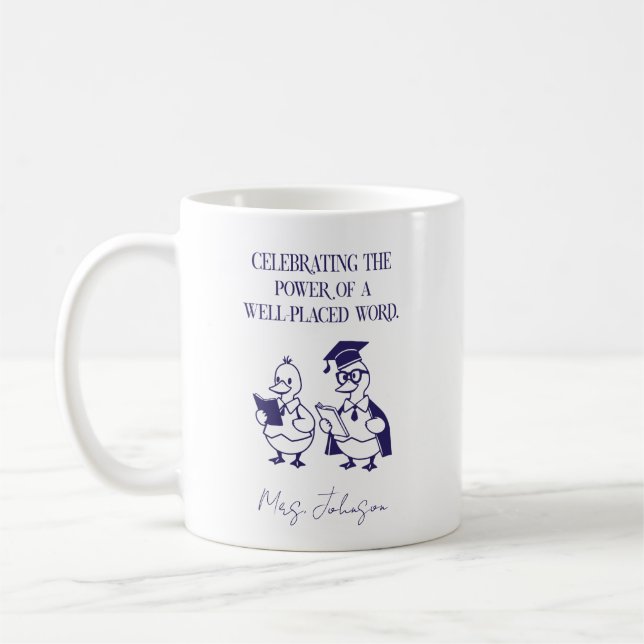Caneca De Café Comemorando o Poder do Design de uma Palavra Bem-C (Esquerda)