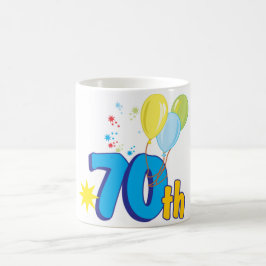 Caneca De Café comemorando setenta anos novo