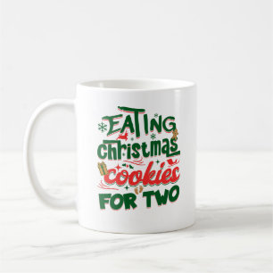 Caneca De Café Comendo Cookies De Natal Para Duas Maternidades En