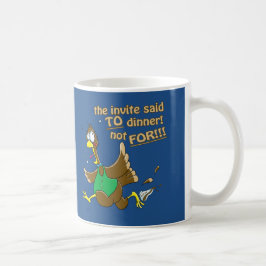 Caneca De Café Comensal engraçado de Turquia da acção de graças