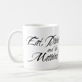 Caneca De Café COMER BEBIDA E CASAR com um presente personalizado