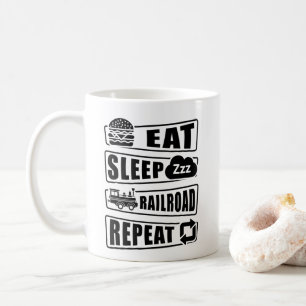 Caneca De Café Comer Comboio-Ferro Repetitivo Comboio-Vapor