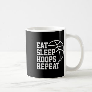Caneca De Café Comer Dormir Basquete Repetir Citação Divertida Fr
