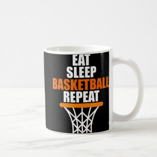 Caneca De Café Comer. Dormir. Basquete. Repetir. T para basquete