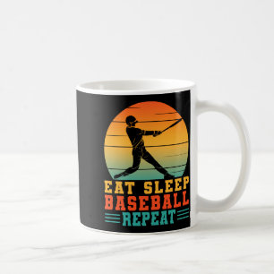 Caneca De Café Comer dormir beisebol repetir jogador de beisebol