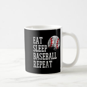Caneca De Café Comer Dormir Beisebol Repetir Treinador Equipe Jog