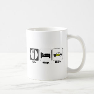 Caneca De Café comer dormir dirigir táxi