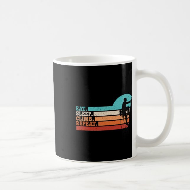 Caneca De Café Comer Dormir Escalar Repetir Divertido Escalada Al (Direita)