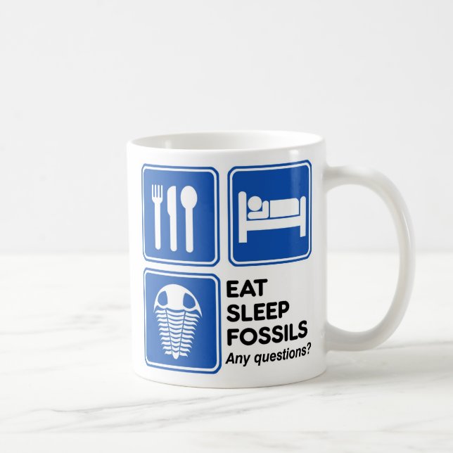 CANECA DE CAFÉ COMER, DORMIR, FÓSSEIS (Direita)