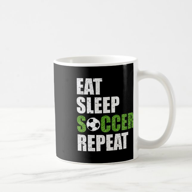 Caneca De Café Comer Dormir Futebol Repetir Camisa de Presente pa (Direita)