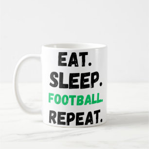 Caneca De Café Comer Dormir Futebol Repetir Fofo Comer Dormir Fut