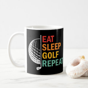 Caneca De Café Comer Dormir Golfe Repetir