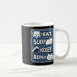 Caneca De Café Comer Dormir Hockey Repetir Meninos Meninas Crianç