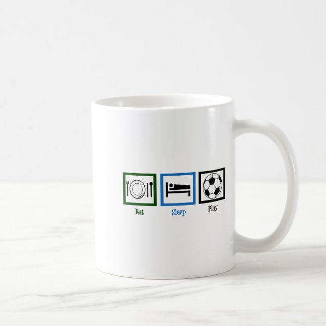 Caneca De Café Comer Dormir Jogar Futebol Camiseta Infantil  (Direita)