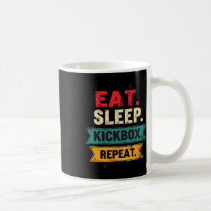Caneca De Café Comer Dormir Kickbox Repetir Kickboxing Mma Boxead