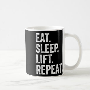 Caneca De Café Comer Dormir Levantar Repetir Fitness Musculação