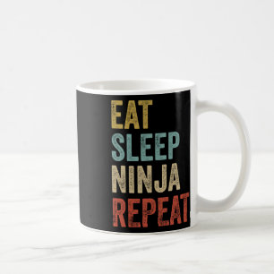Caneca De Café Comer Dormir Ninja Repetir Roupa de Karatê Engraça