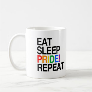 Caneca De Café Comer Dormir Orgulho Repetir