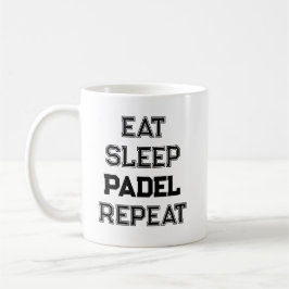 Caneca De Café comer dormir padel repetir padel simples