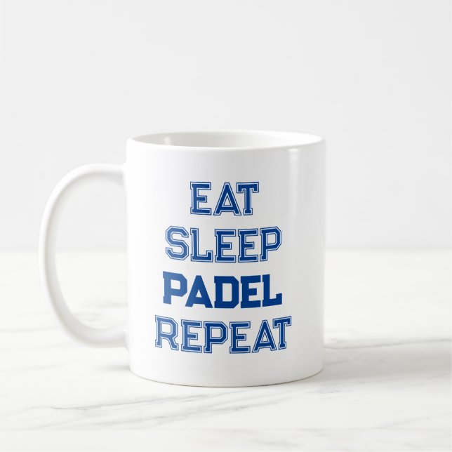 Caneca De Café comer dormir padel repetir padel simples (Esquerda)
