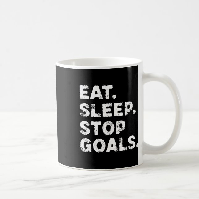 Caneca De Café Comer Dormir Parar Objetivos Futebol Engraçado Hóq (Direita)