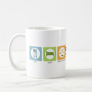 Caneca De Café Comer dormir, praticar direito