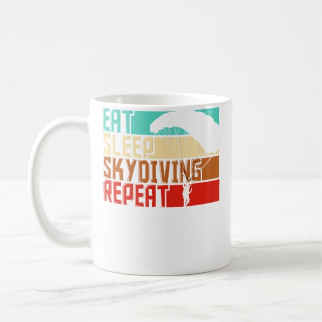 Caneca De Café Comer Dormir Repetir Paracaidismo (Esquerda)