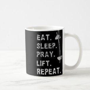 Caneca De Café Comer Dormir Rezar Levantar Repetir Camiseta Acade